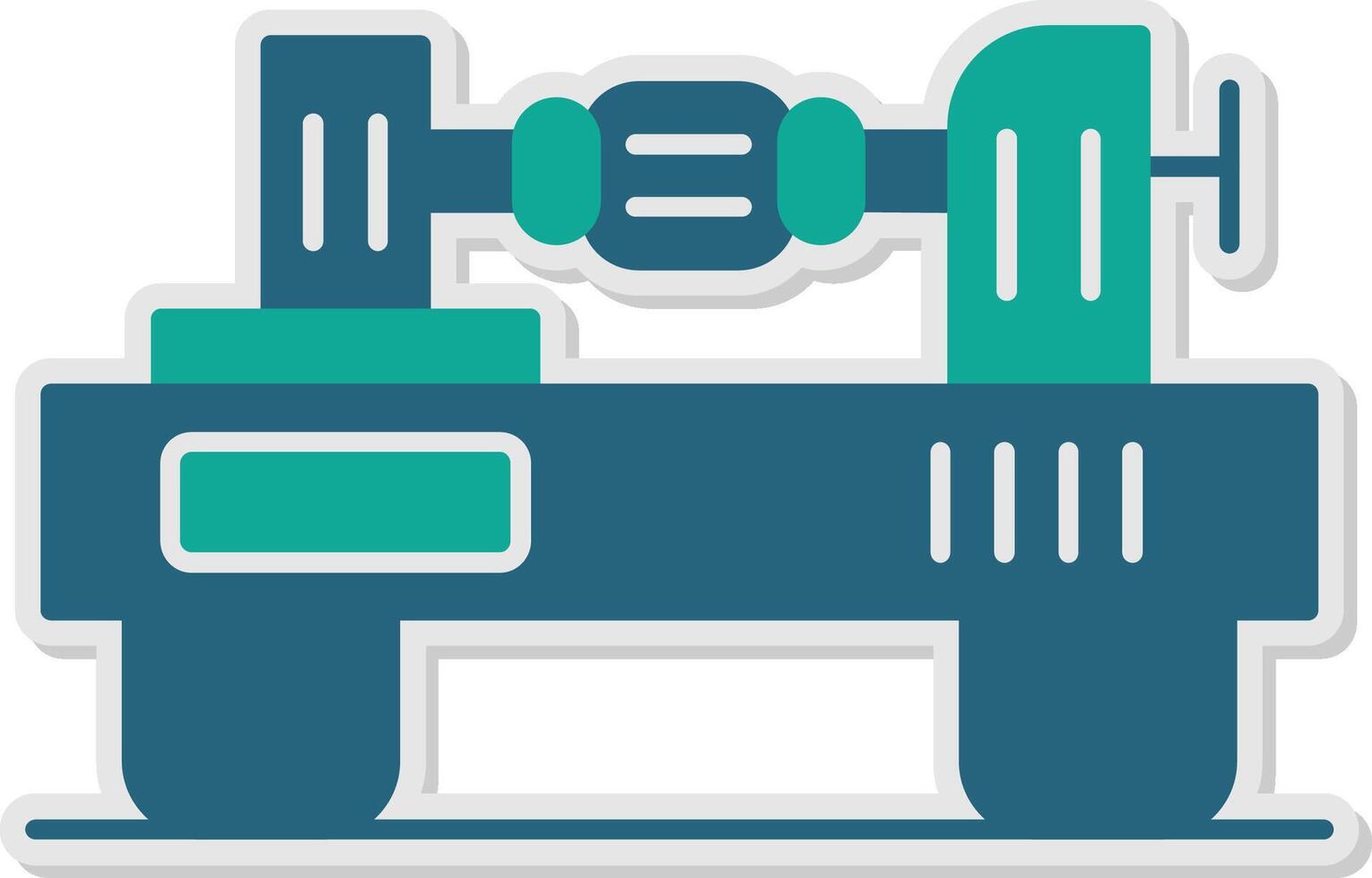 Lathe Sticker Icon vector