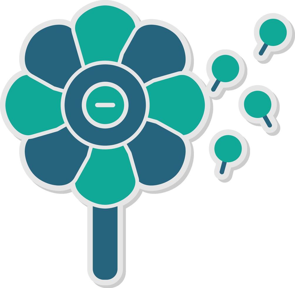 Pollen Allergy Sticker Icon vector