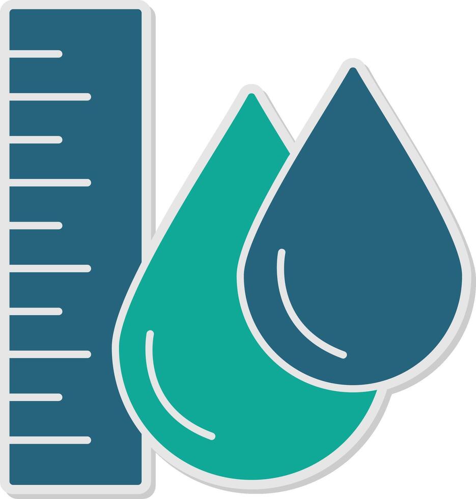 Water Level Sticker Icon vector