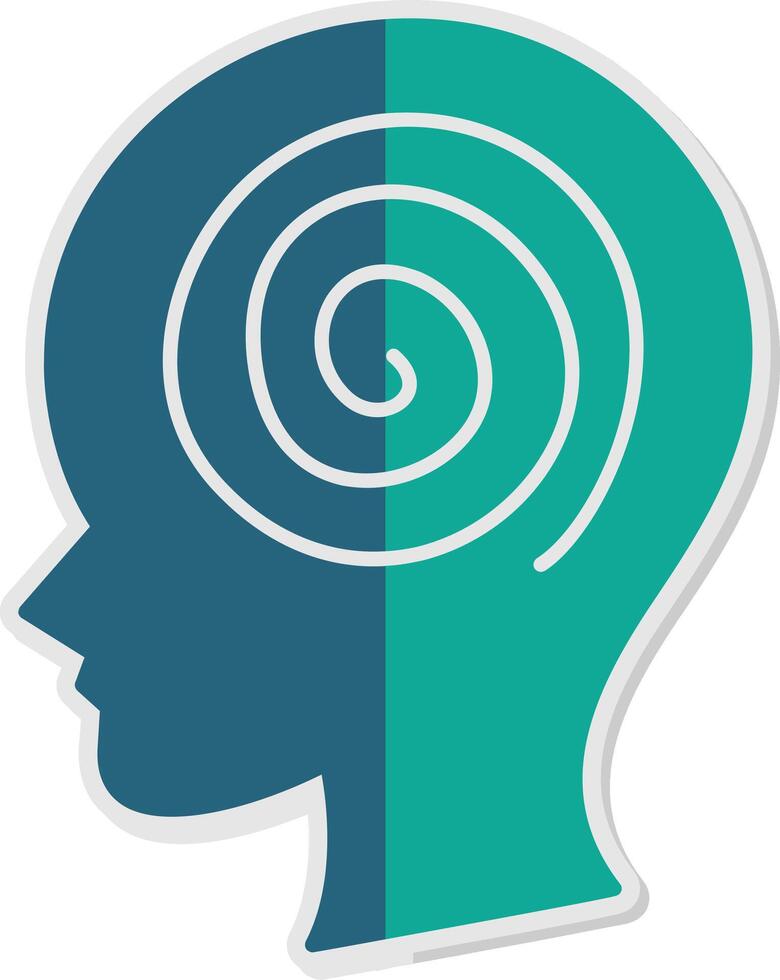 Hallucination Sticker Icon vector