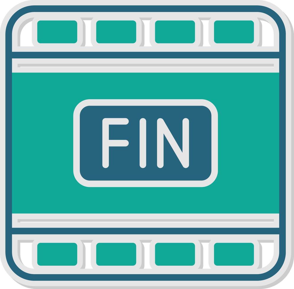 The End Sticker Icon vector