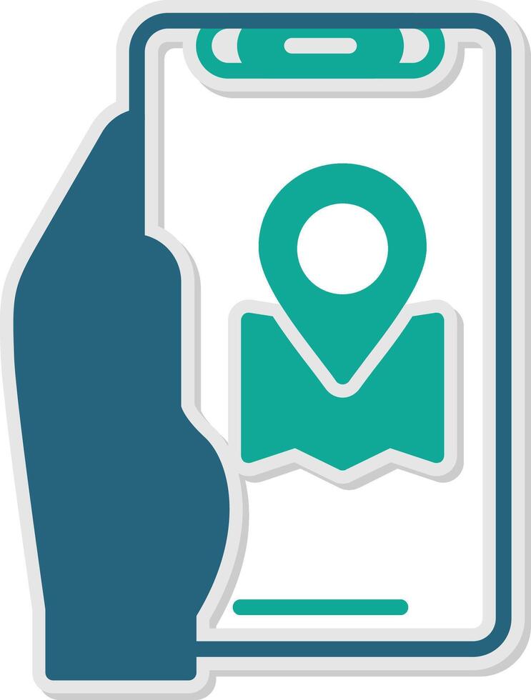 Location App Sticker Icon vector