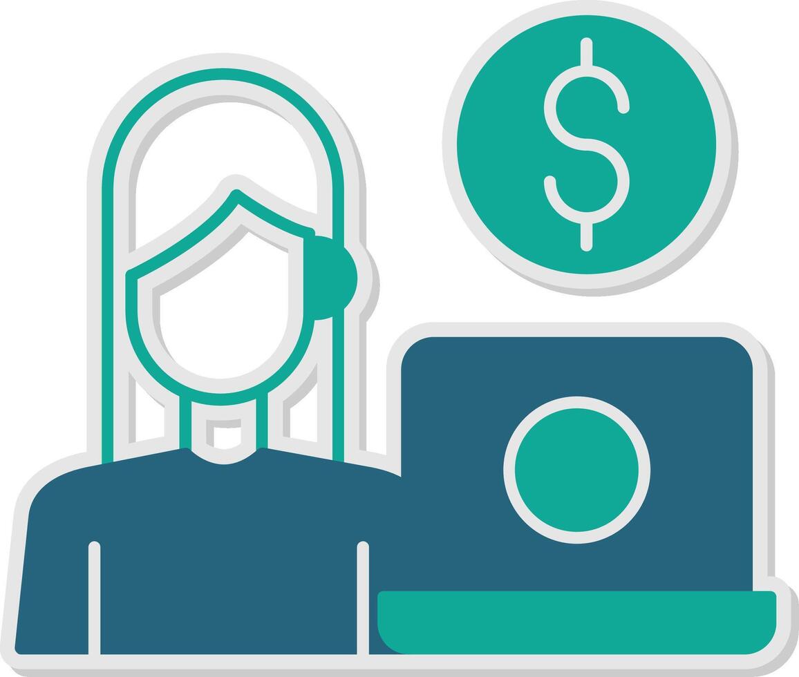 Freelancer Sticker Icon vector