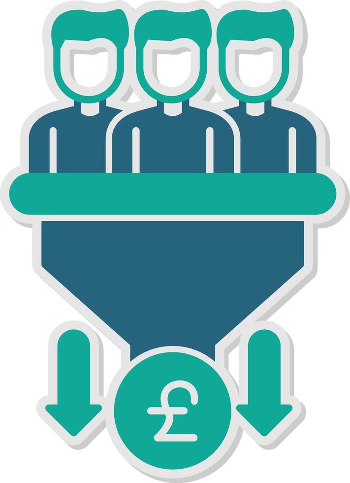 Sales PipeSticker Sticker Icon vector