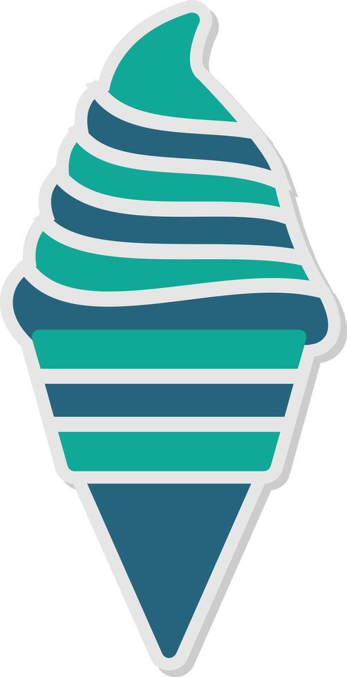 Ice Cream Sticker Icon vector
