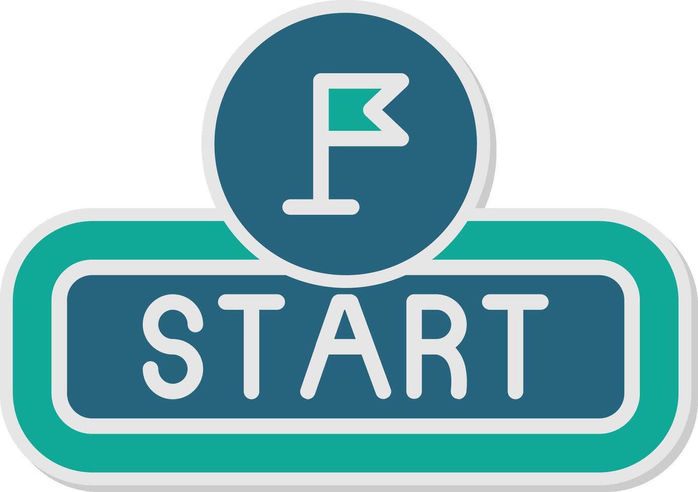Start Sticker Icon vector