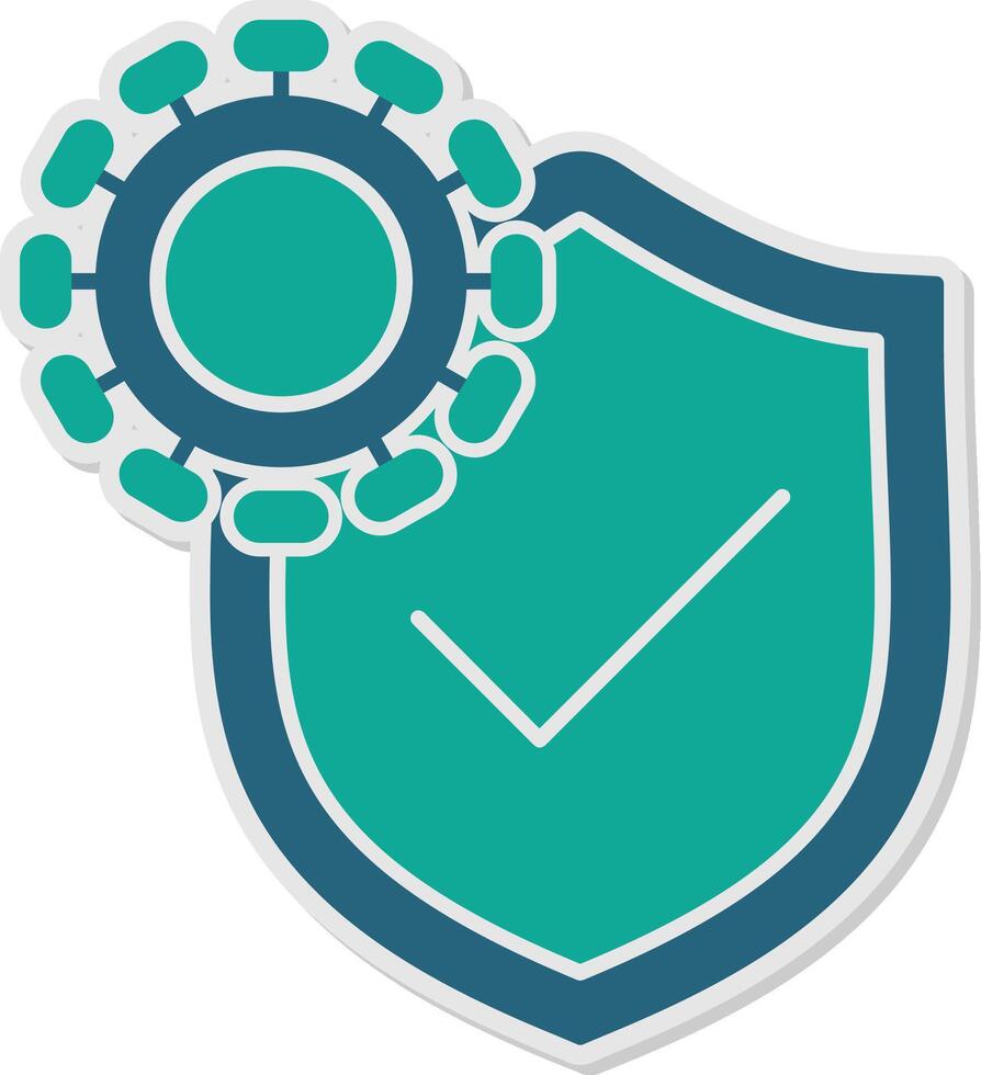Immune System Sticker Icon vector