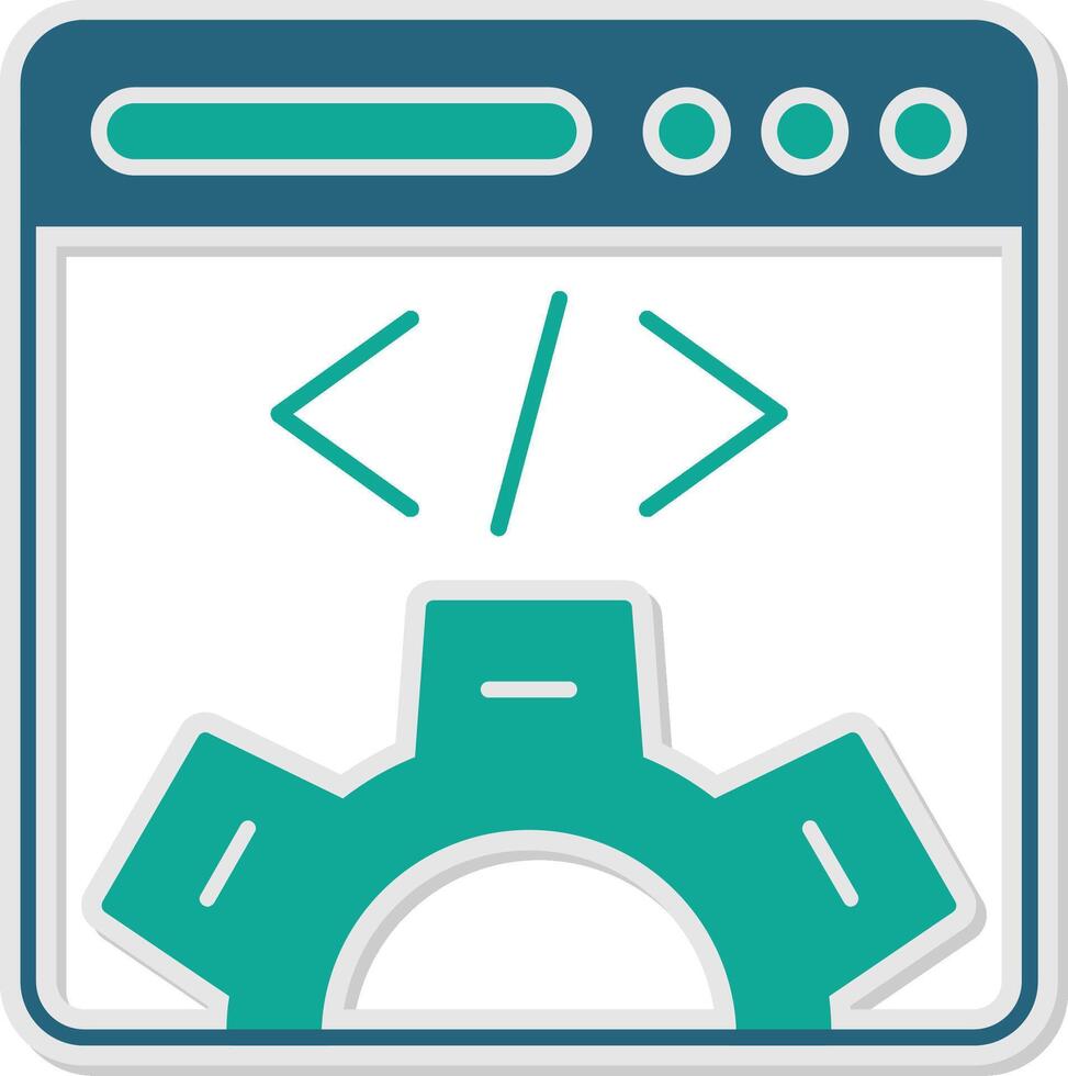 Web Design Sticker Icon vector