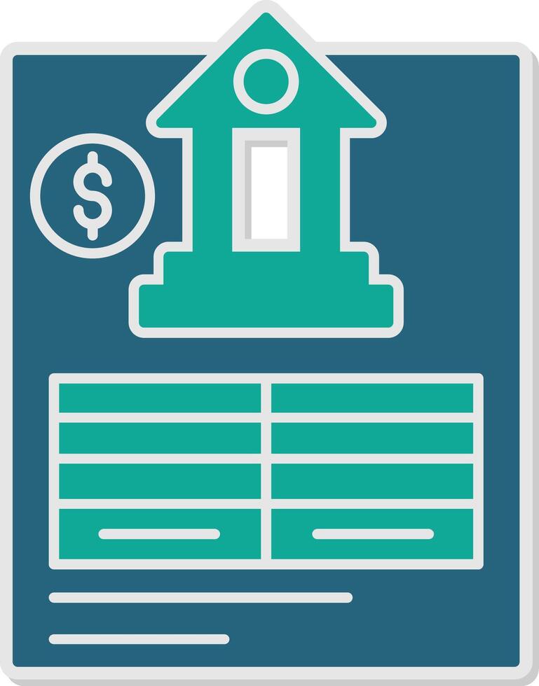 Bank Statement Sticker Icon vector