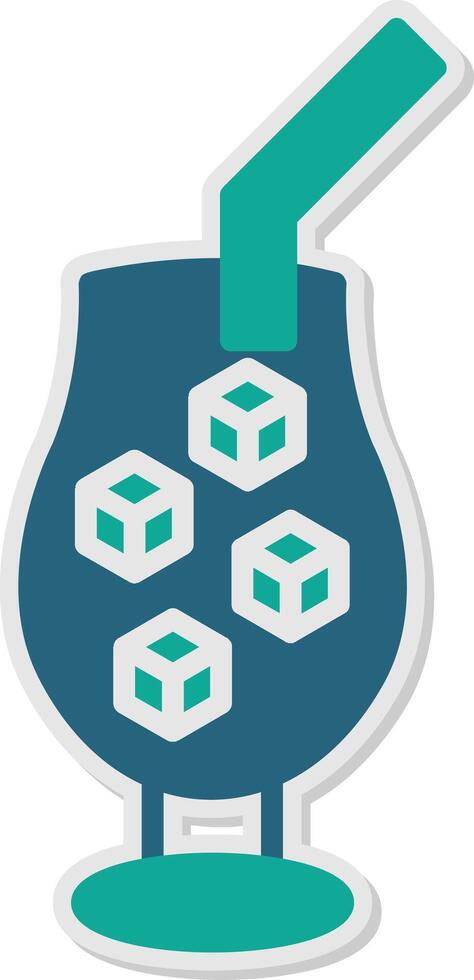 Ice Sticker Icon vector