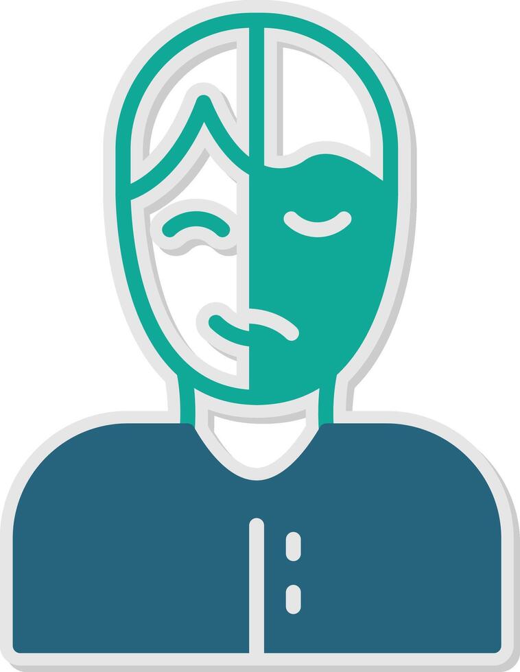 Personality Disorder Sticker Icon vector