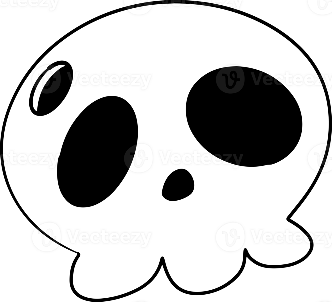 The Skull for holiday and halloween concept png
