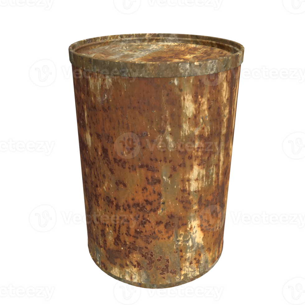 The rusty can image 3d rendering. png