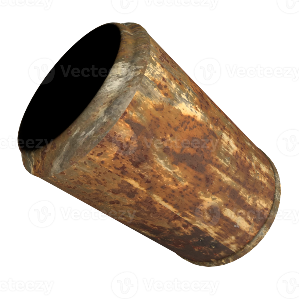 The rusty can image 3d rendering. png