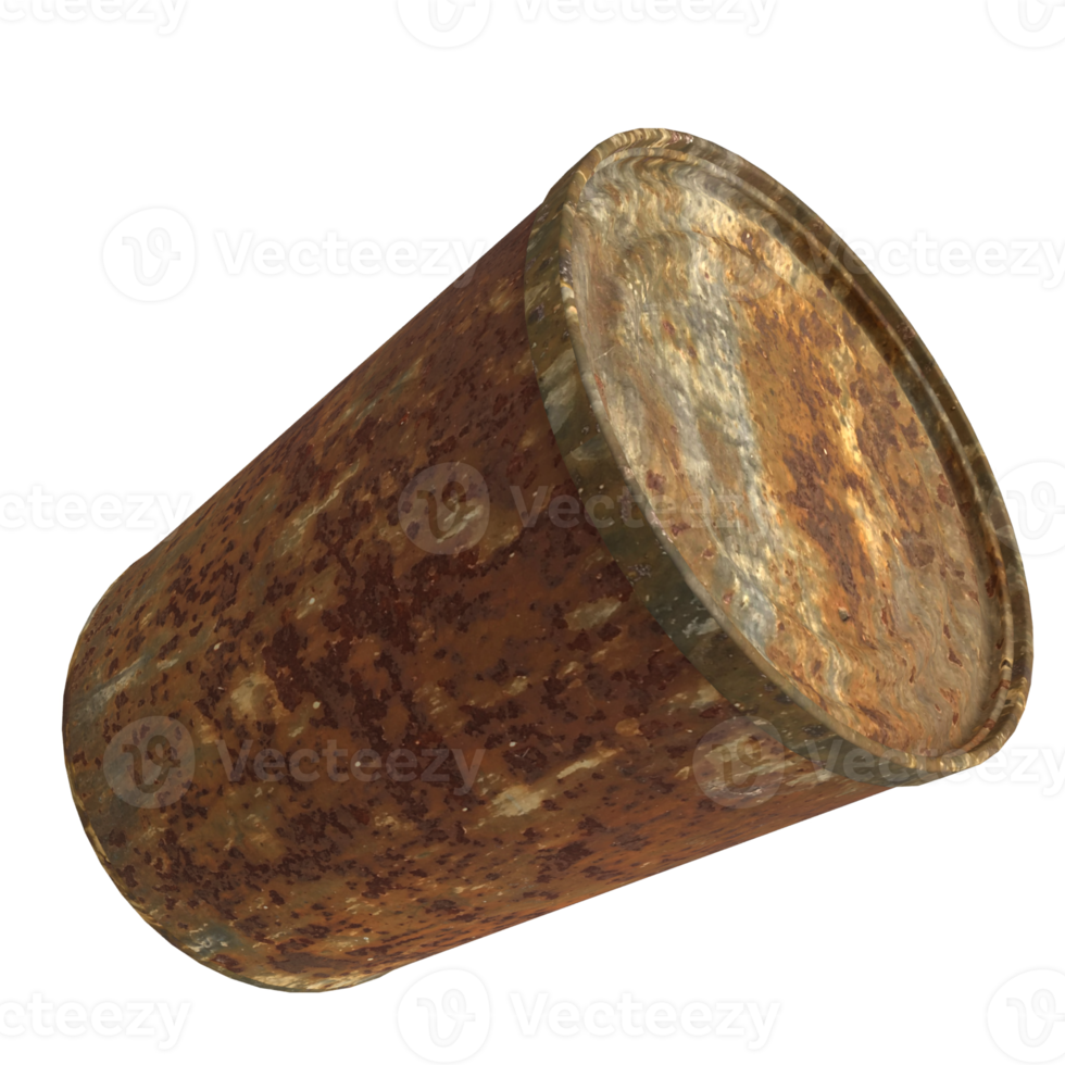 The rusty can image 3d rendering. png