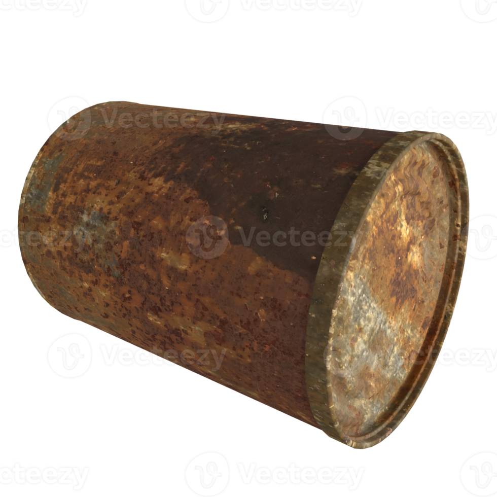 The rusty can image 3d rendering. png