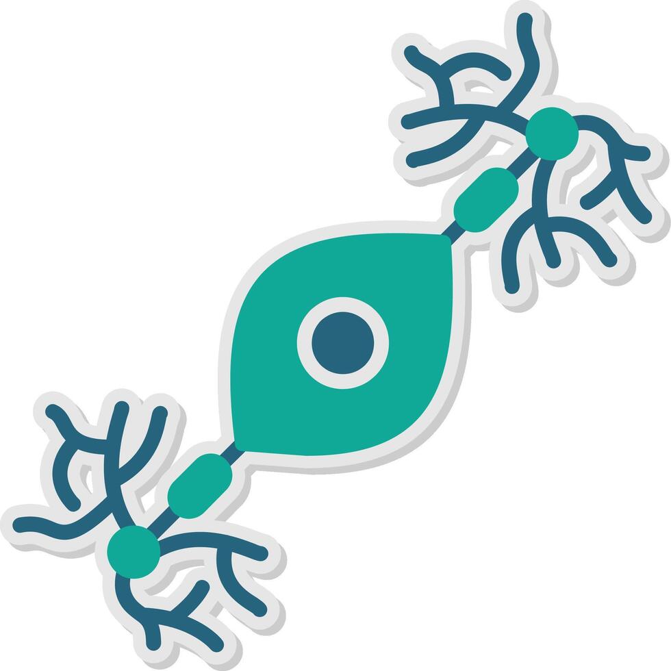 Bipolar Neuron Sticker Icon vector