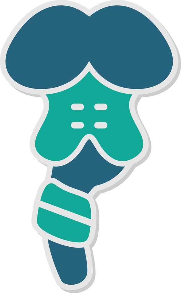 Brainstem Sticker Icon vector
