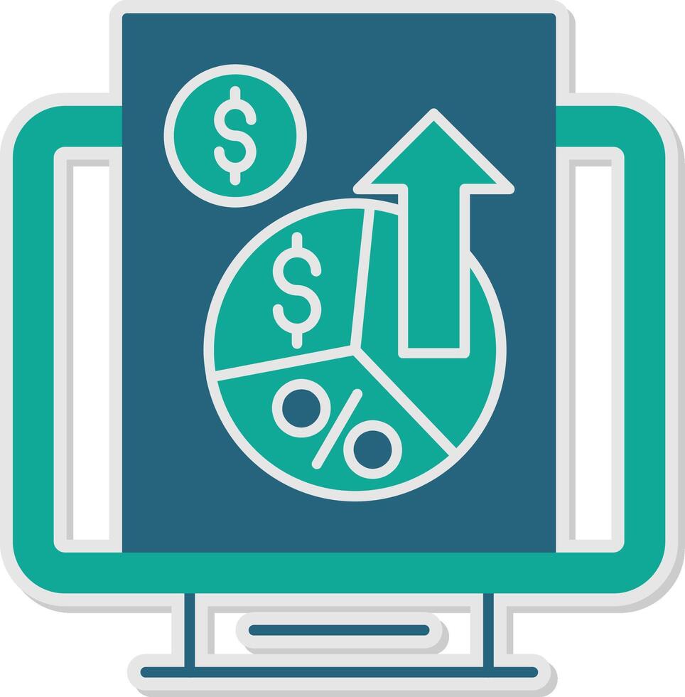 Profit Margin Sticker Icon vector