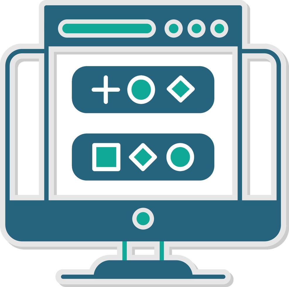 Web Design Sticker Icon vector