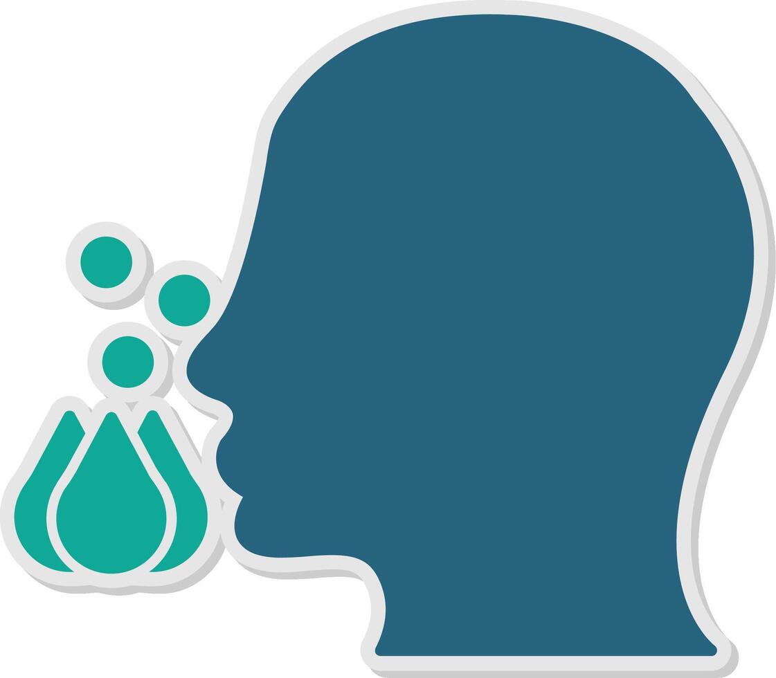 Pollen Allergy Sticker Icon vector