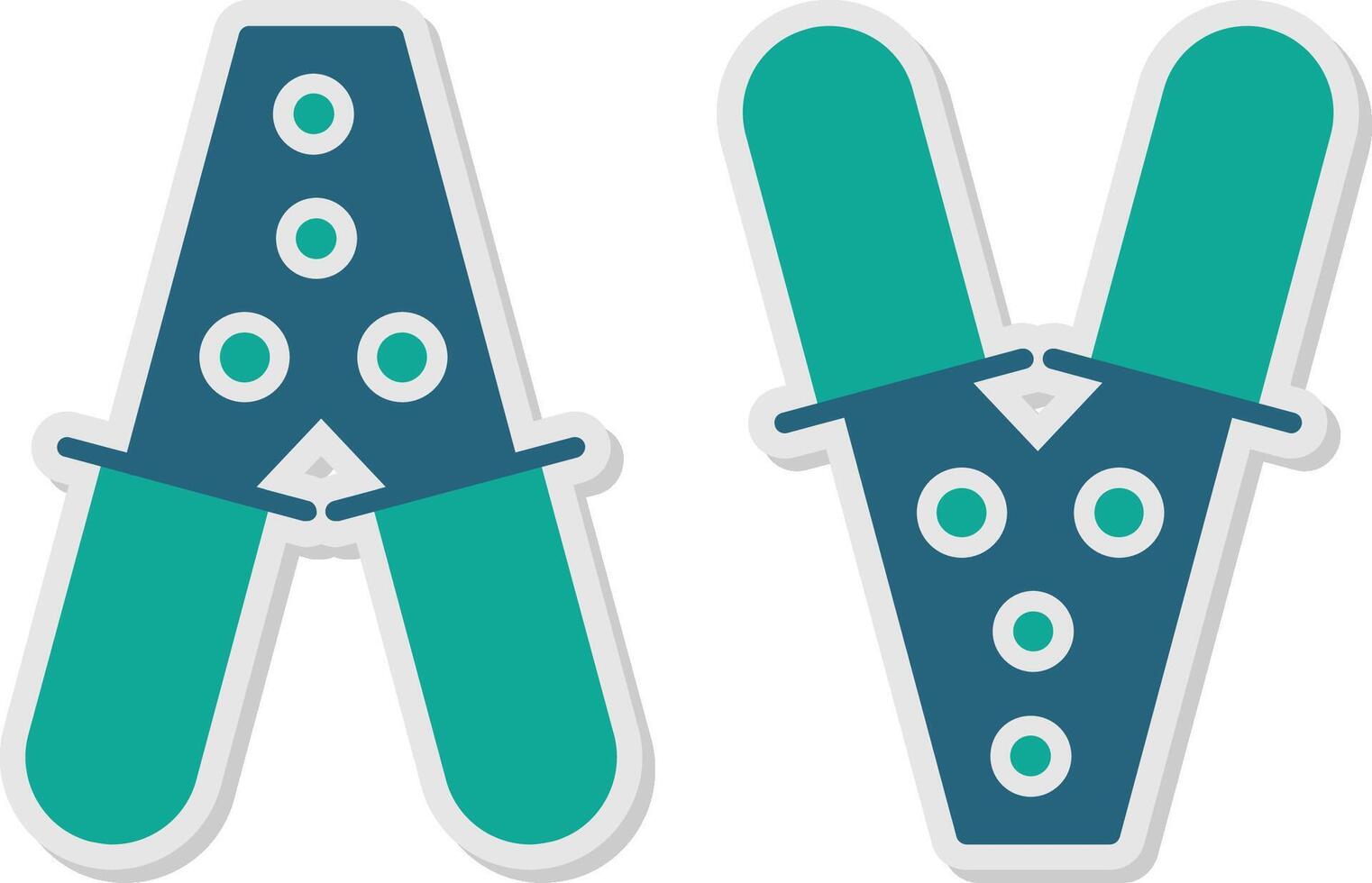Jumper Sticker Icon vector