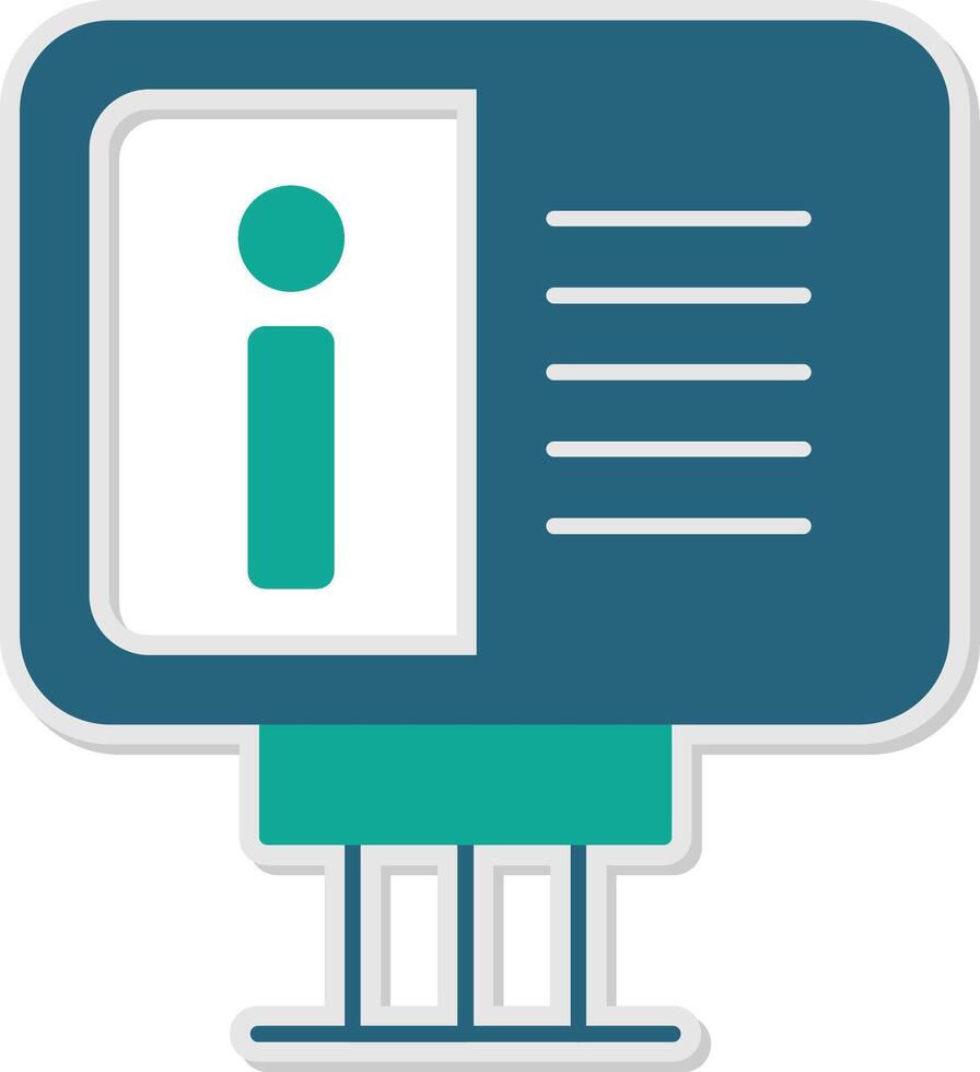 Information Board Sticker Icon vector