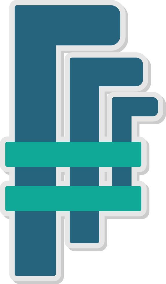 Hex Key Sticker Icon vector