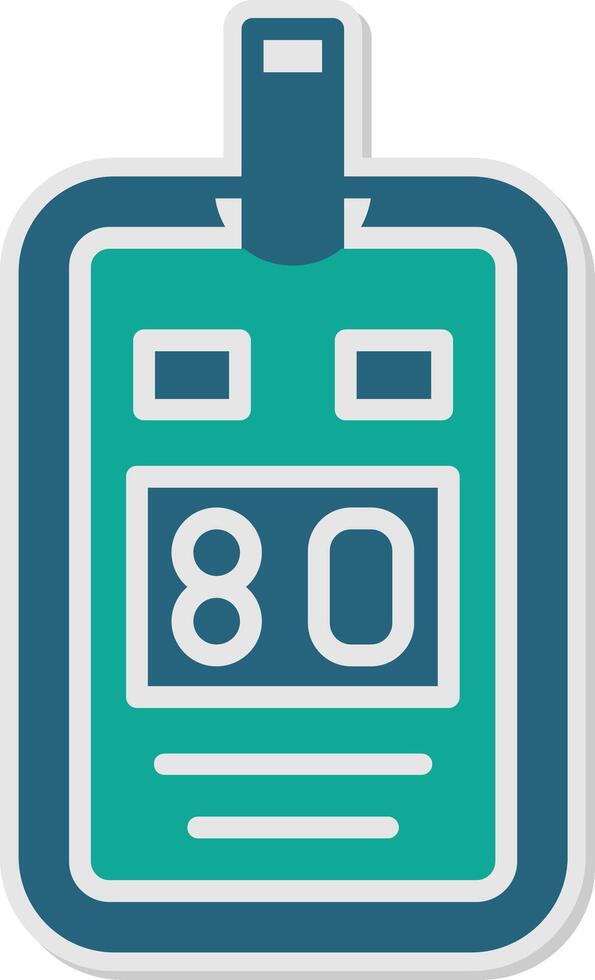 Glucose Meter Sticker Icon vector