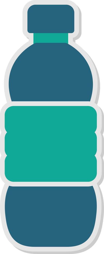 Water Bottle Sticker Icon vector