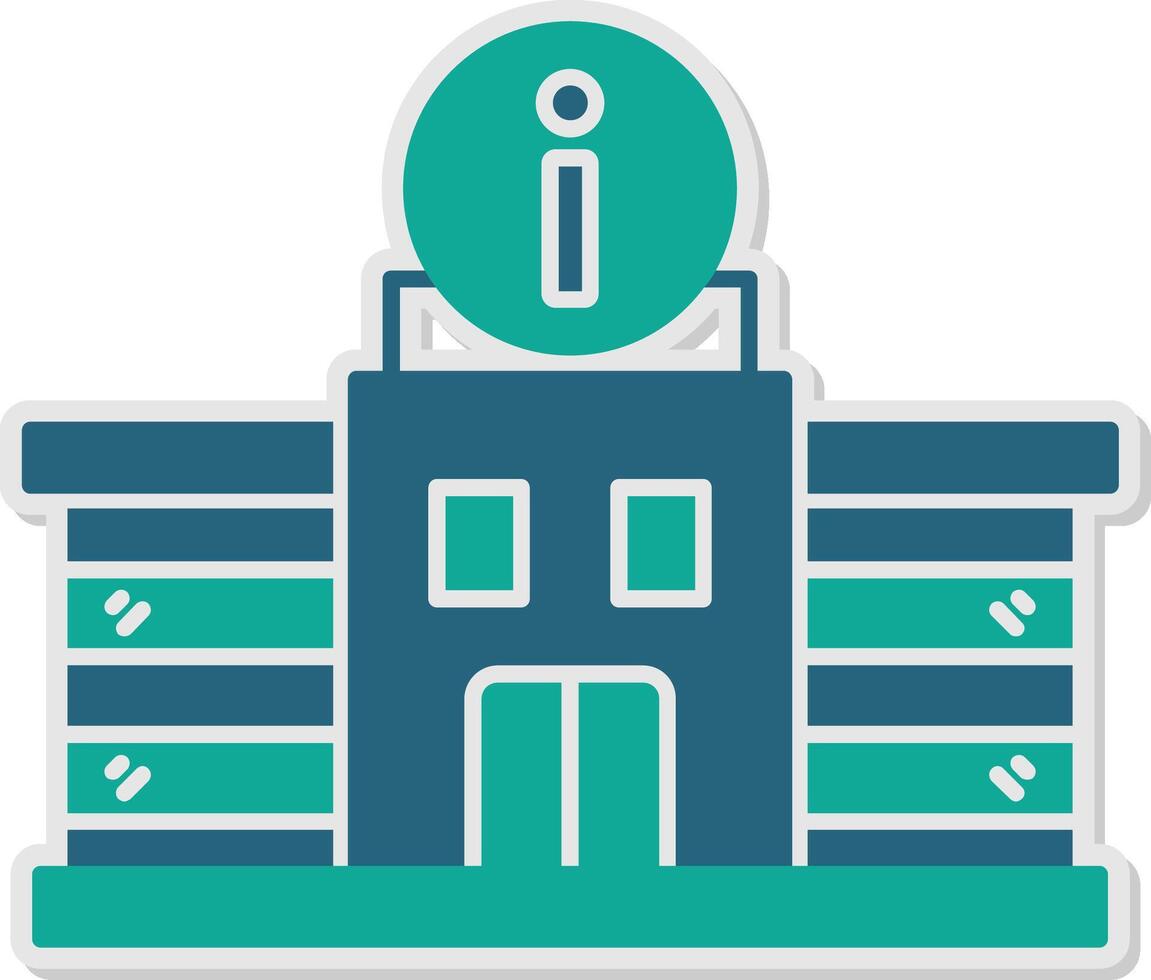 Information Center Sticker Icon vector