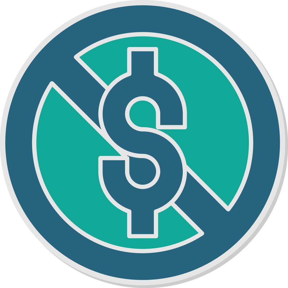 No Sales Sticker Icon vector