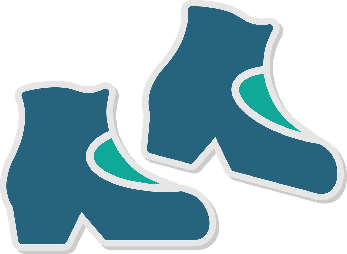 Tap Boots Sticker Icon vector