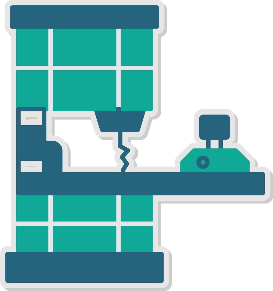 Band Saw Sticker Icon vector