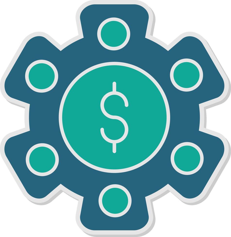 Asset Management Sticker Icon vector