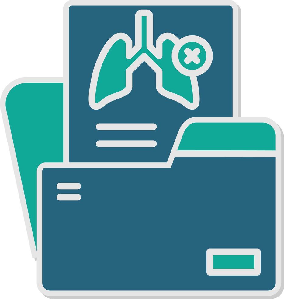 Tuberculosis Folder Sticker Icon vector