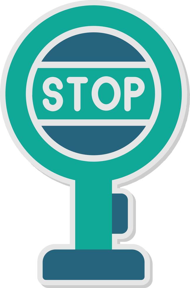 Stop Sign Board Sticker Icon vector