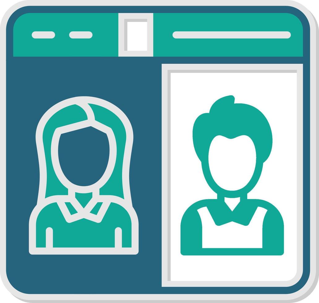 Conference Sticker Icon vector