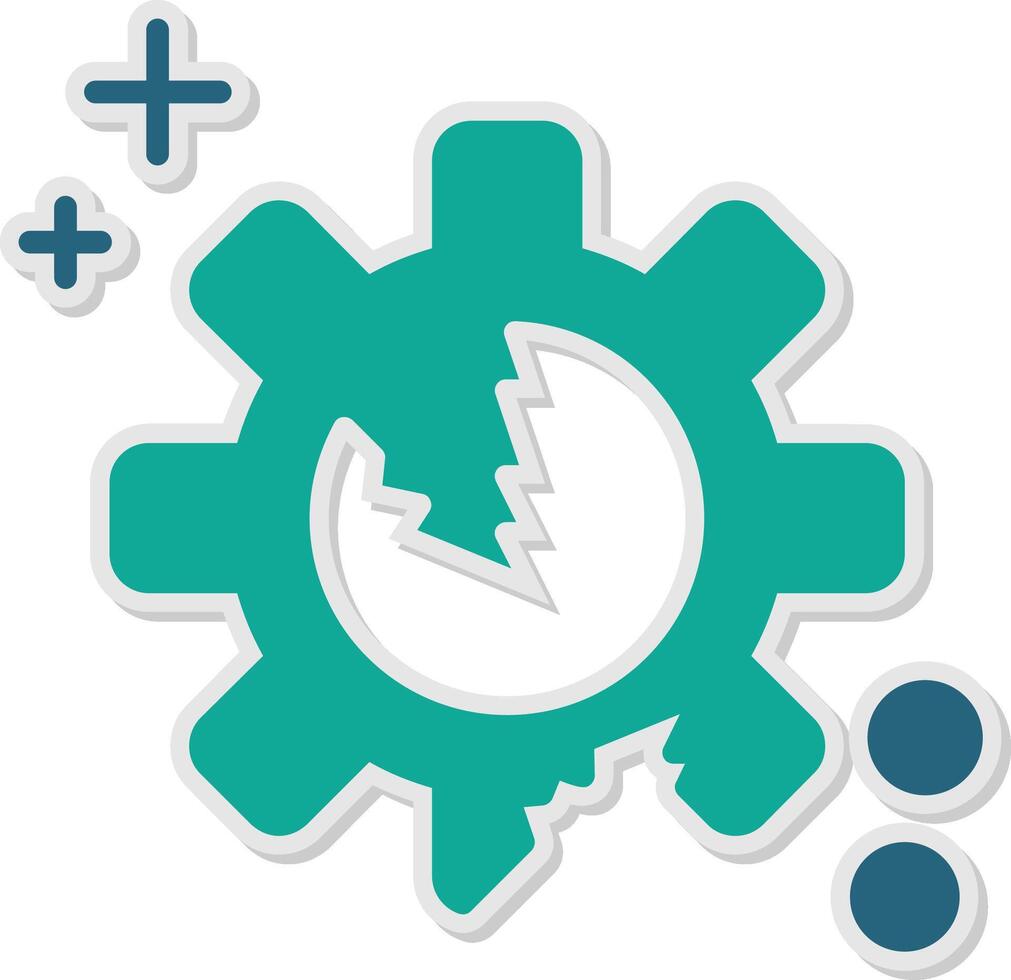 Disruption Sticker Icon vector