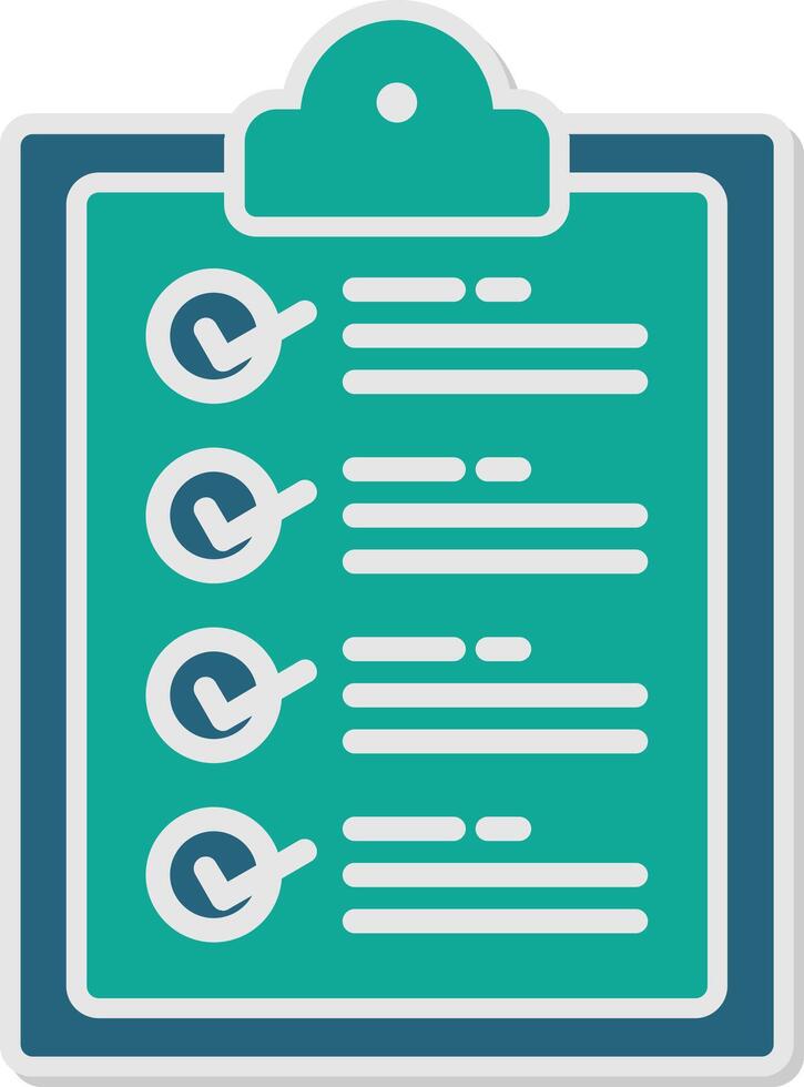 Checklist Sticker Icon vector