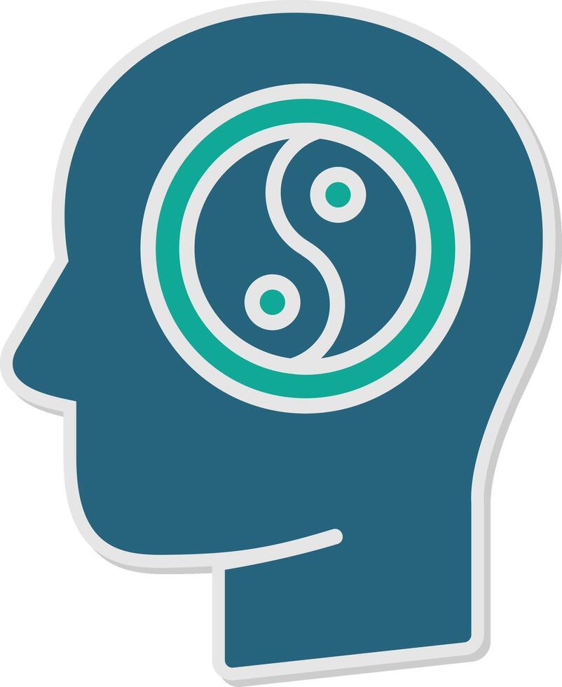 Wellness Sticker Icon vector