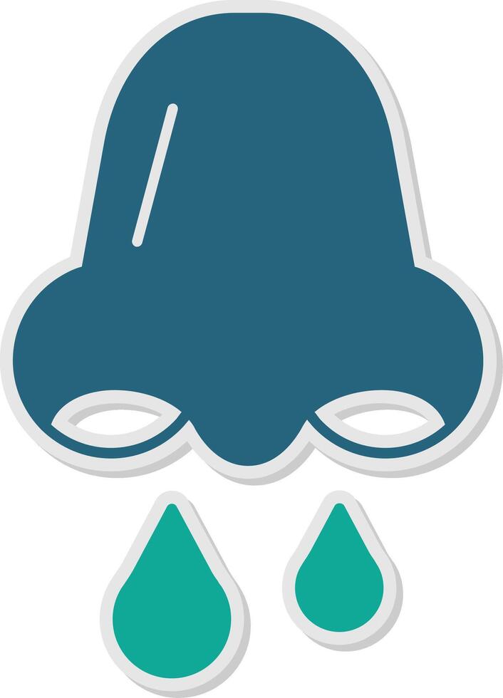 Congestion Sticker Icon vector