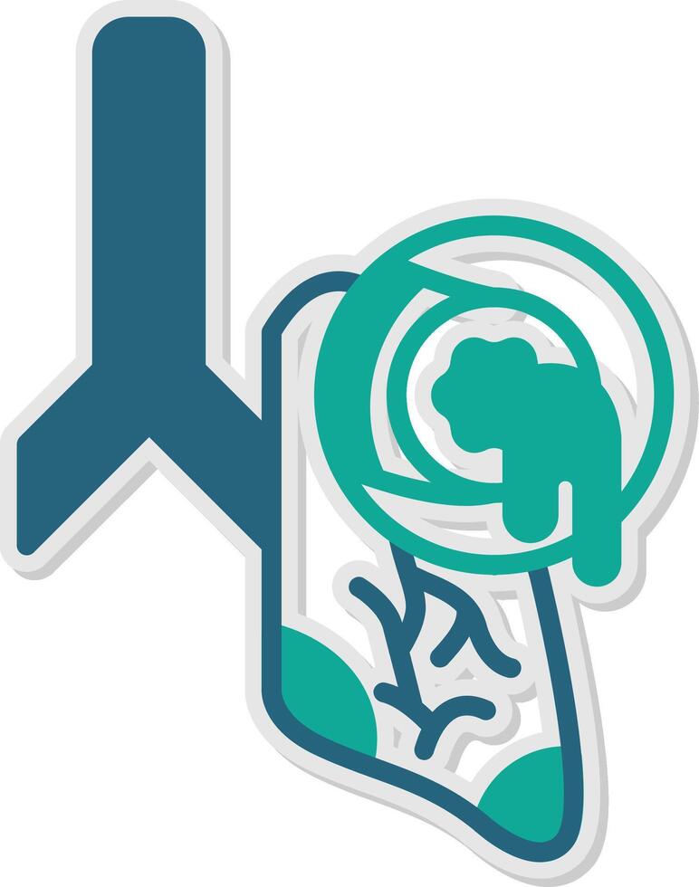 Bronchiectasis Sticker Icon vector