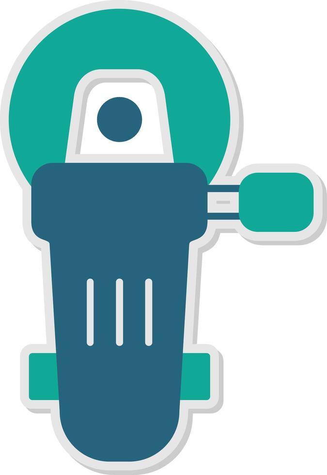 Angle Grinder Sticker Icon vector