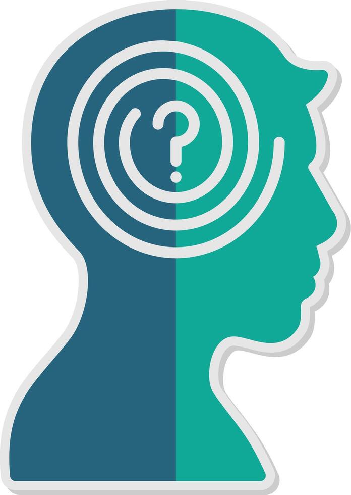 Confusion Sticker Icon vector