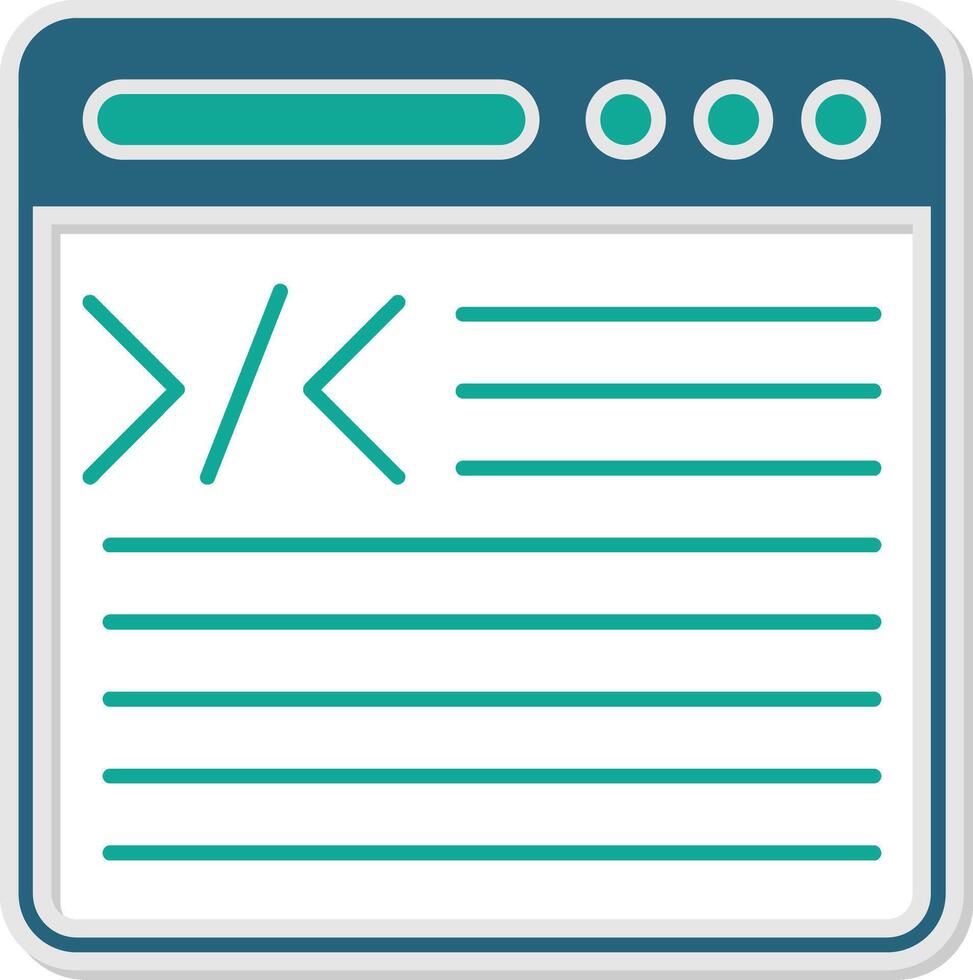 Coding Sticker Icon vector
