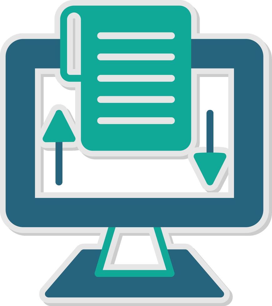 Digitalization Sticker Icon vector
