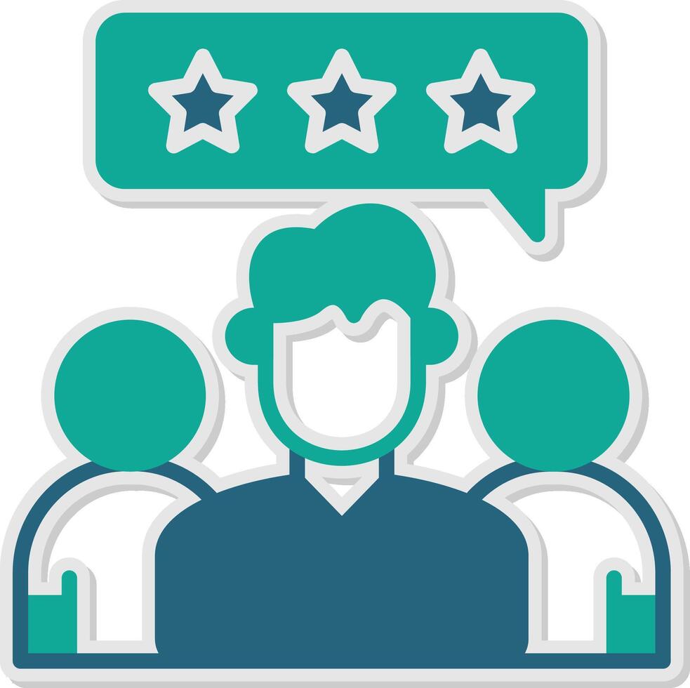 Leadership Rating Sticker Icon vector
