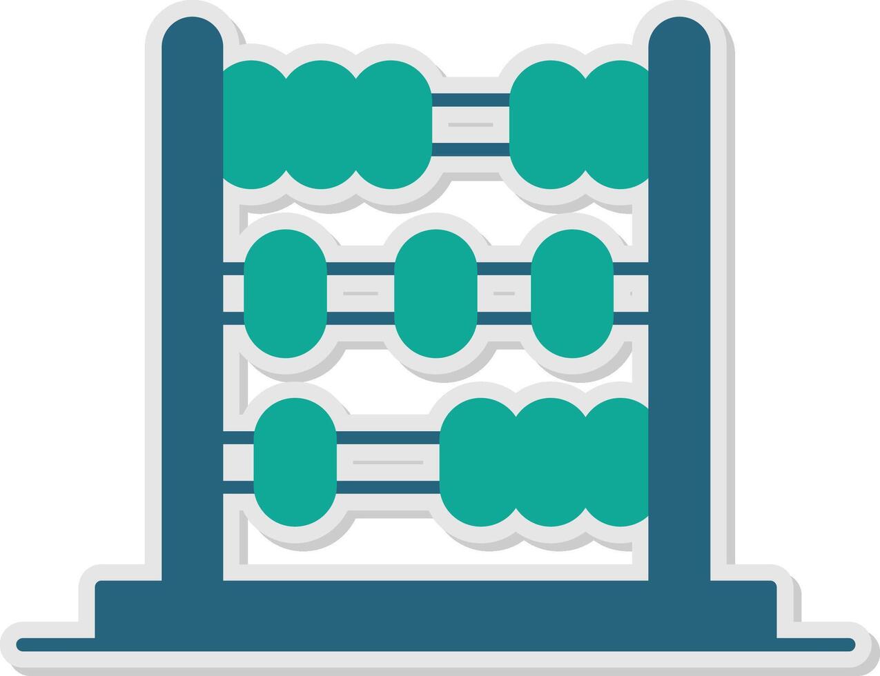 Abacus Sticker Icon vector