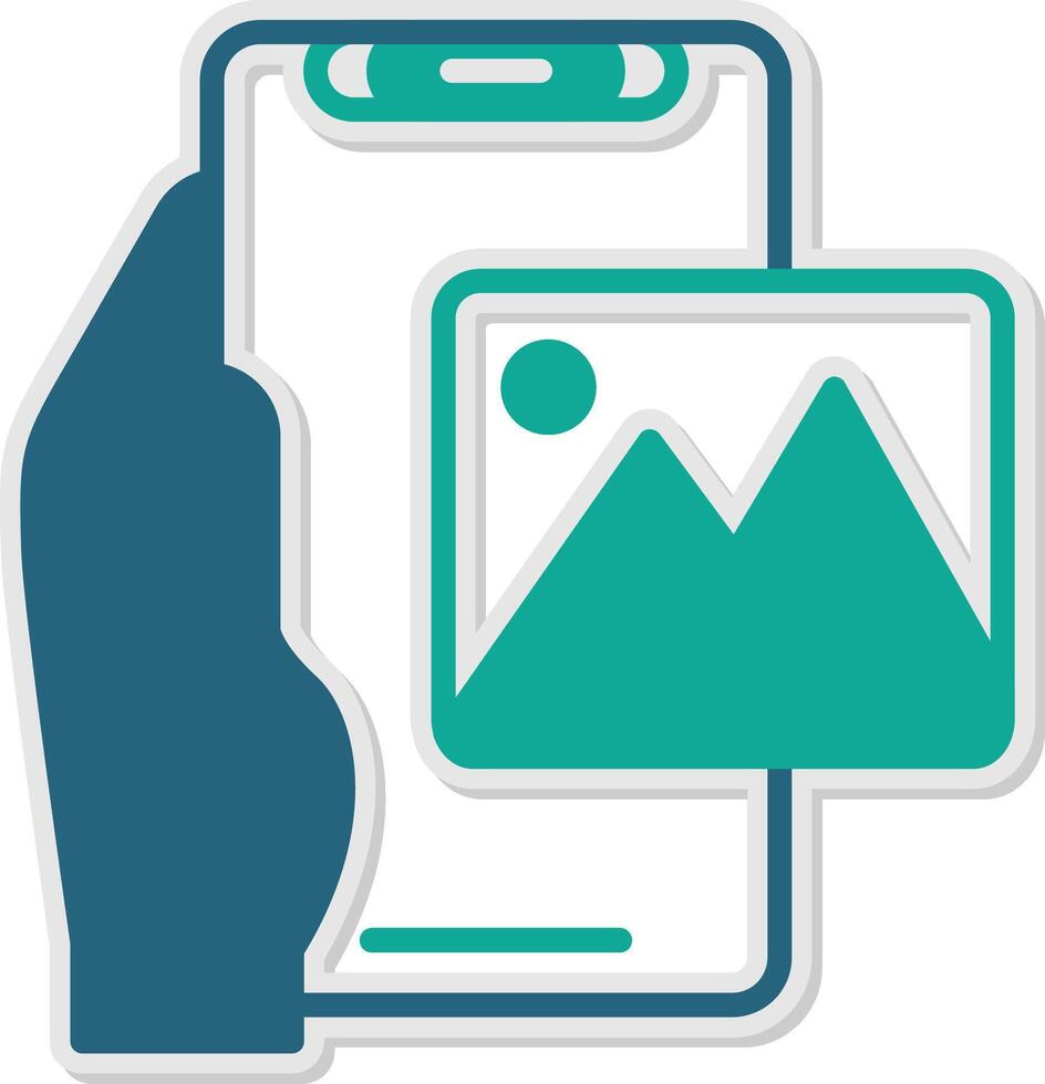 Gallery Sticker Icon vector